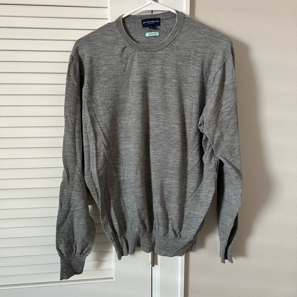 Peter Millar Gray Pullover Sweater - image 1